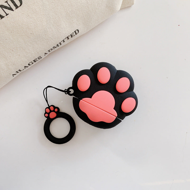 🎵🐾 "Adorable Tunes, Paw-some Protection: Cute Cartoon Cat Paw Bluetooth Earphone Case!" 🌟🐱