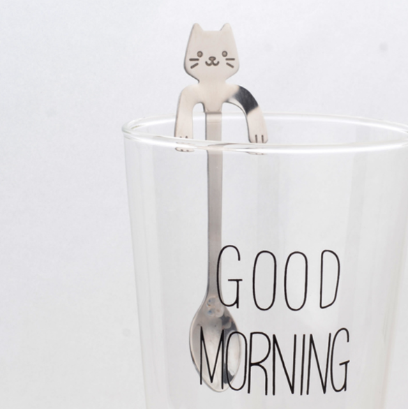 ☕🌟 "Whimsical Brewing: Creative Stainless Coffee Spoon with Cute Cartoon Handle!" 🐾✨