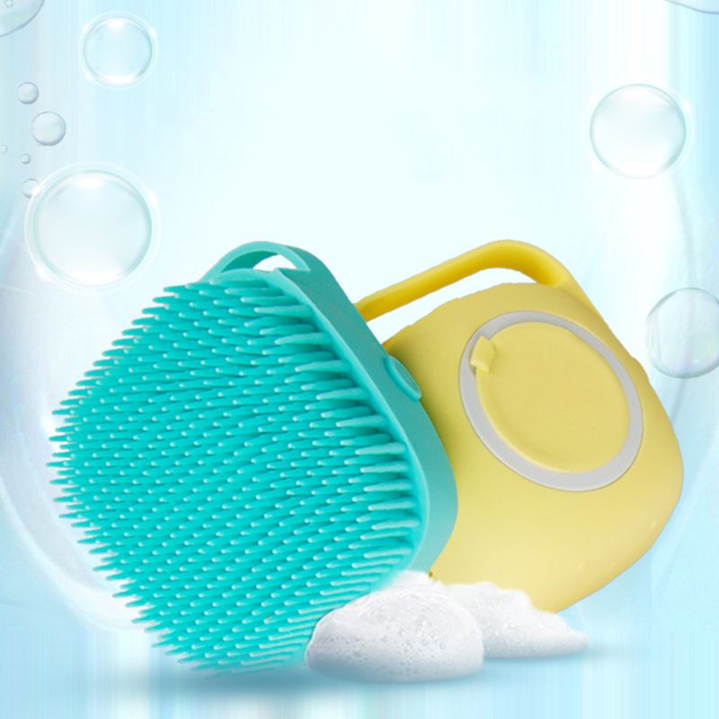 🚿🐾 "Soothing Pet Spa: Soft Silicone Bristles Bath Brush - Gentle Grooming for Happy Pets!" 🐾🚿