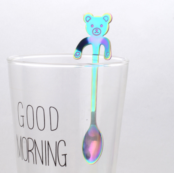 ☕🌟 "Whimsical Brewing: Creative Stainless Coffee Spoon with Cute Cartoon Handle!" 🐾✨