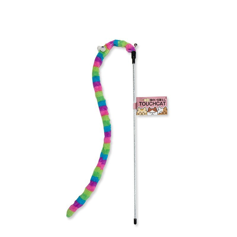 🐛🐱 "Playtime Perfection: Caterpillar Funny Cat Stick Feather Kitten Toy!" 🌟🪱