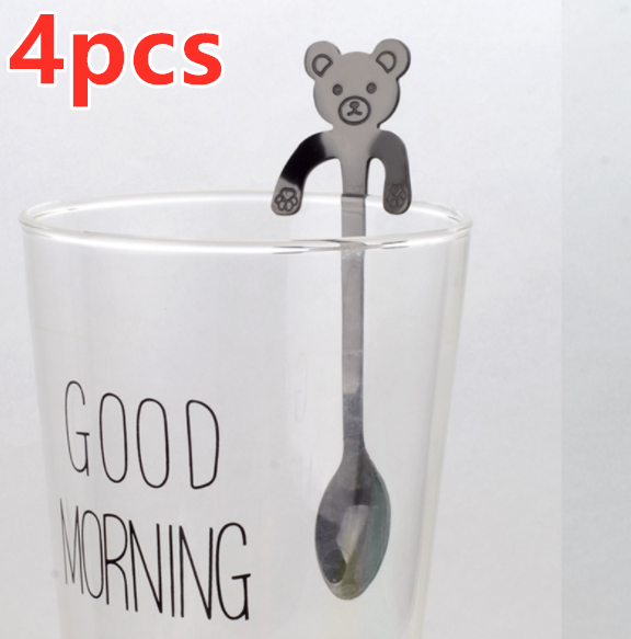 ☕🌟 "Whimsical Brewing: Creative Stainless Coffee Spoon with Cute Cartoon Handle!" 🐾✨