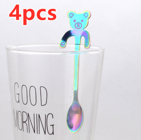 ☕🌟 "Whimsical Brewing: Creative Stainless Coffee Spoon with Cute Cartoon Handle!" 🐾✨