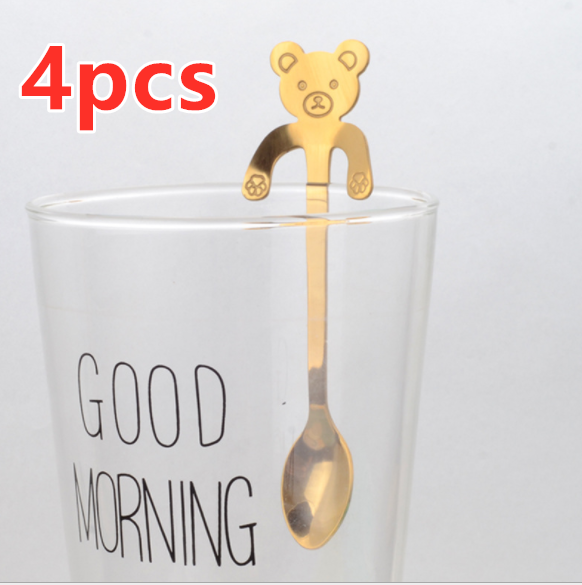 ☕🌟 "Whimsical Brewing: Creative Stainless Coffee Spoon with Cute Cartoon Handle!" 🐾✨