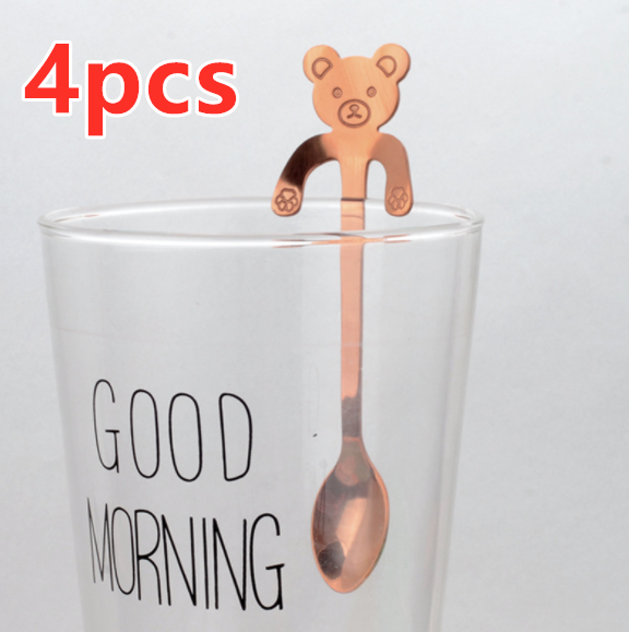 ☕🌟 "Whimsical Brewing: Creative Stainless Coffee Spoon with Cute Cartoon Handle!" 🐾✨