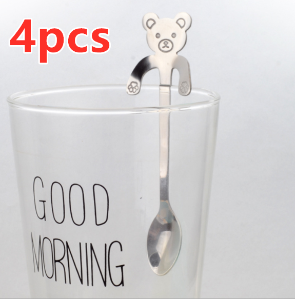 ☕🌟 "Whimsical Brewing: Creative Stainless Coffee Spoon with Cute Cartoon Handle!" 🐾✨