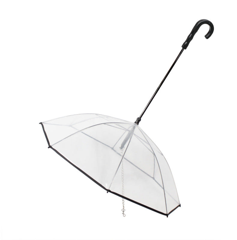 ☔🐾 "Stay Dry Together: Transparent Pet Umbrella - Rainy Day Essential for Happy Walks!" 🐾☔