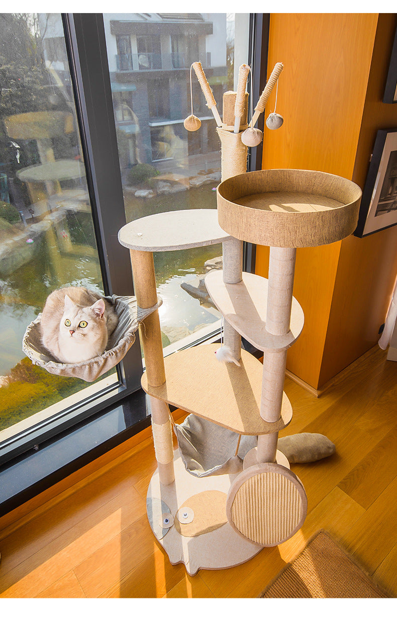 🌟🐾 "Cat Kingdom: Large Integrated Climbing Frame for Endless Feline Adventures!" 🐾🌟