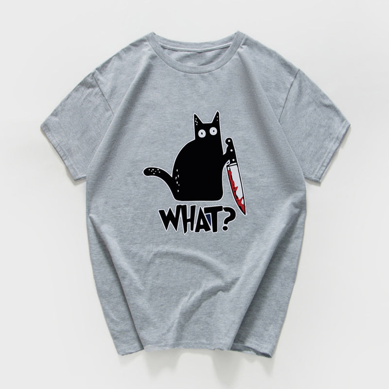 🐱🔪 "Sharp Style: Cat Knives Print T-Shirt for Feline Fashionistas!" 🌟👕