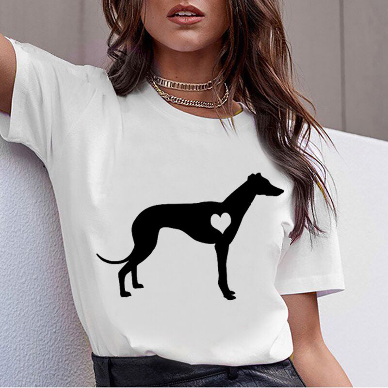 🐶👕 "Puppy Prints Galore: Kawaii Dog Digital Print T-Shirt - Wear Your Woof!" 👕🐶