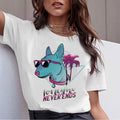 🐶👕 "Puppy Prints Galore: Kawaii Dog Digital Print T-Shirt - Wear Your Woof!" 👕🐶