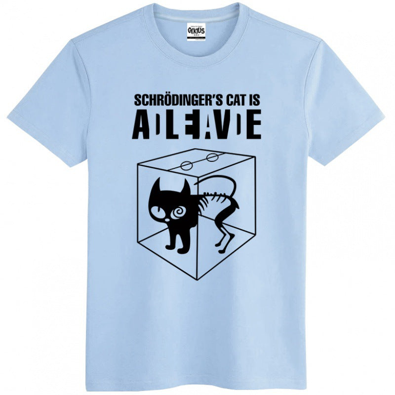 👕🐱 "Geek Chic: Schrödinger's Cat T-Shirt - Unleash Your Inner Science Swag!" 🐱👕