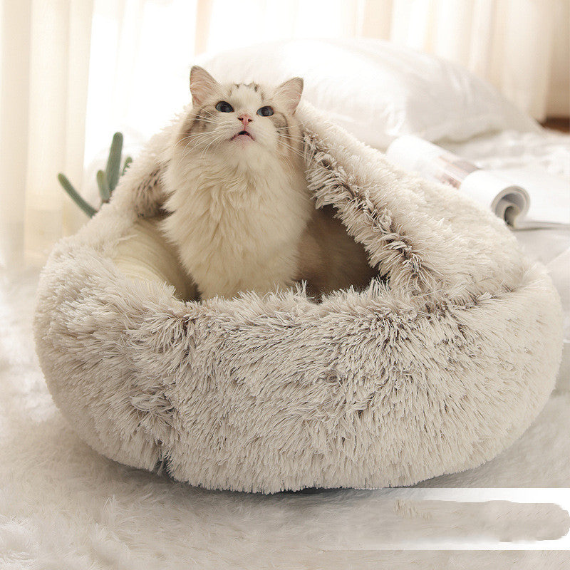 🐾🏠 "Snuggle Haven: 2-in-1 Dog and Cat Bed - Cozy Retreat for Winter Warmth!" 🏠🐾