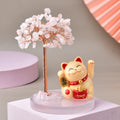 🌿🐱 "Whisker Wishes: Lovely Cat Base Fortune Tree with Crystal Gravel - Purr-fect Feng Shui!" 🐱🌿