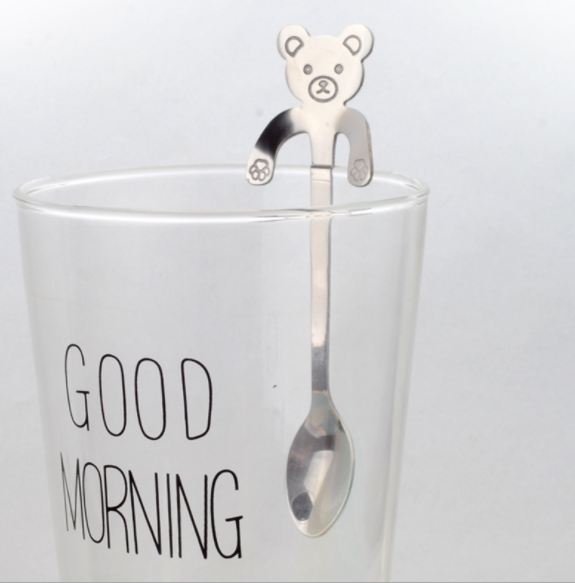 ☕🌟 "Whimsical Brewing: Creative Stainless Coffee Spoon with Cute Cartoon Handle!" 🐾✨