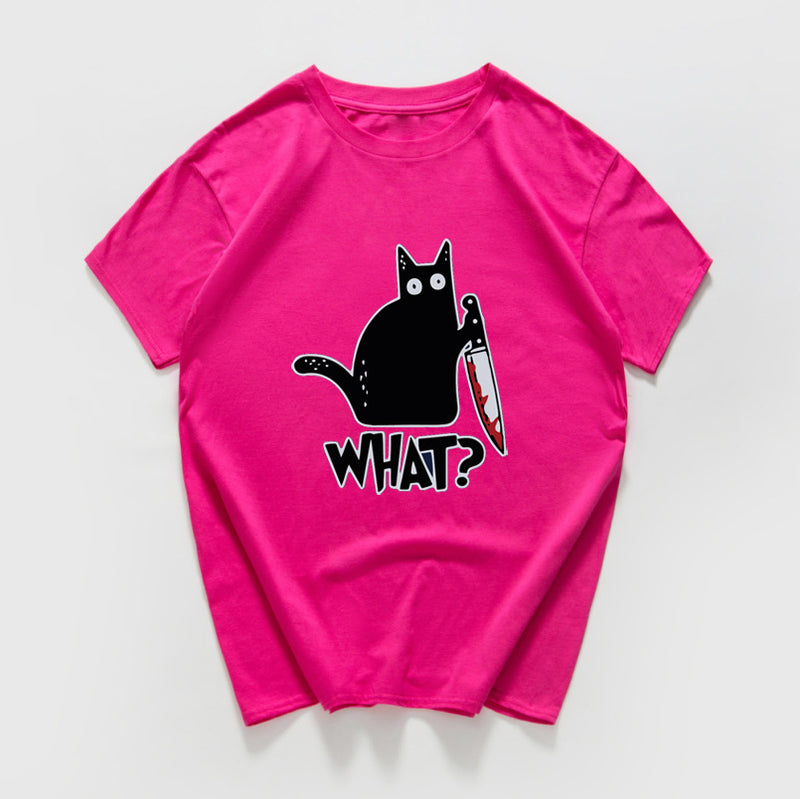 🐱🔪 "Sharp Style: Cat Knives Print T-Shirt for Feline Fashionistas!" 🌟👕