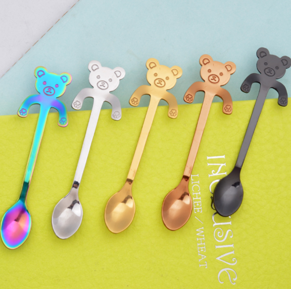 ☕🌟 "Whimsical Brewing: Creative Stainless Coffee Spoon with Cute Cartoon Handle!" 🐾✨