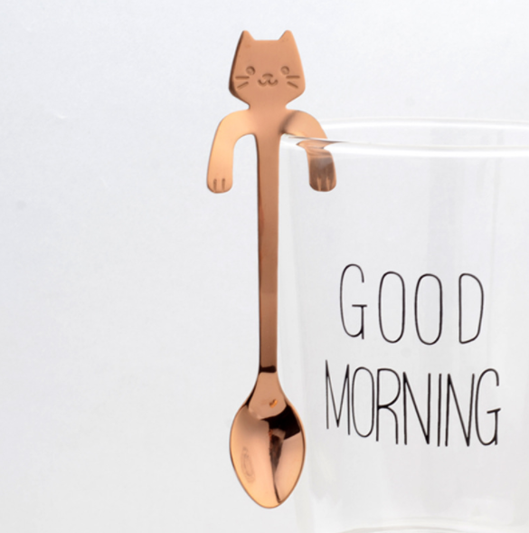 ☕🌟 "Whimsical Brewing: Creative Stainless Coffee Spoon with Cute Cartoon Handle!" 🐾✨