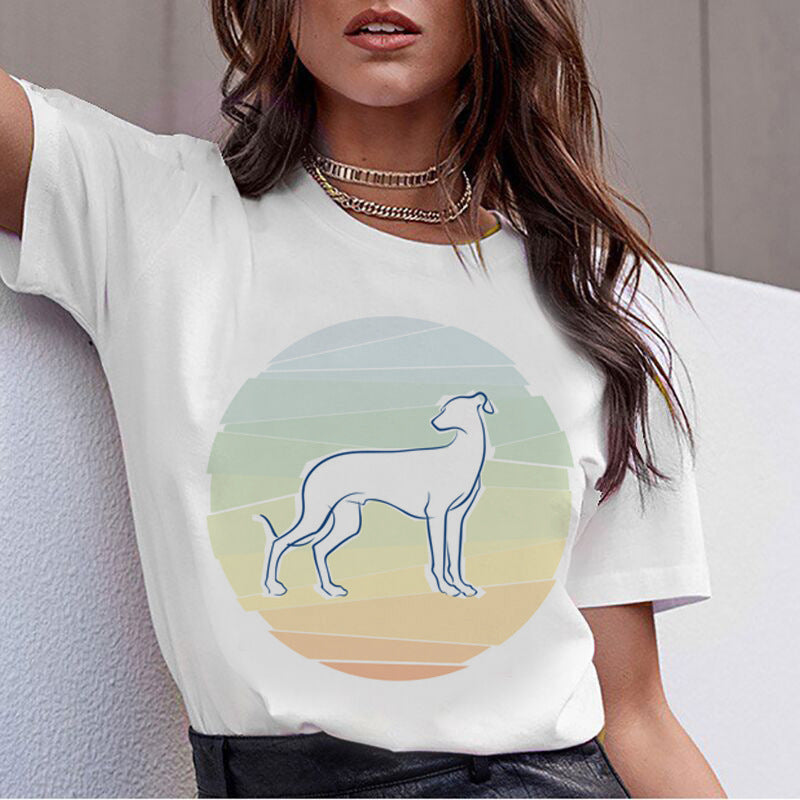 🐶👕 "Puppy Prints Galore: Kawaii Dog Digital Print T-Shirt - Wear Your Woof!" 👕🐶