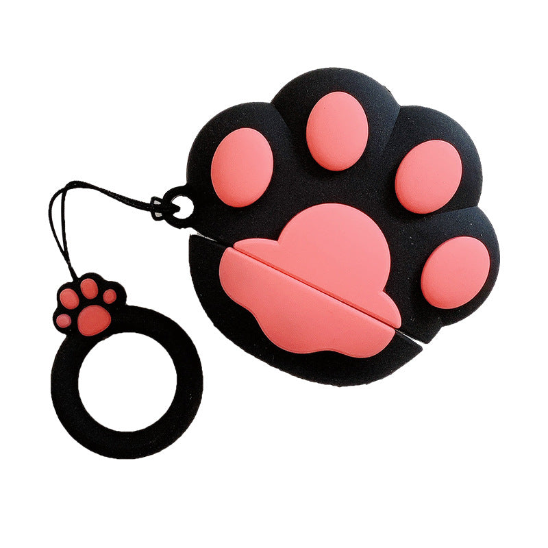 🎵🐾 "Adorable Tunes, Paw-some Protection: Cute Cartoon Cat Paw Bluetooth Earphone Case!" 🌟🐱