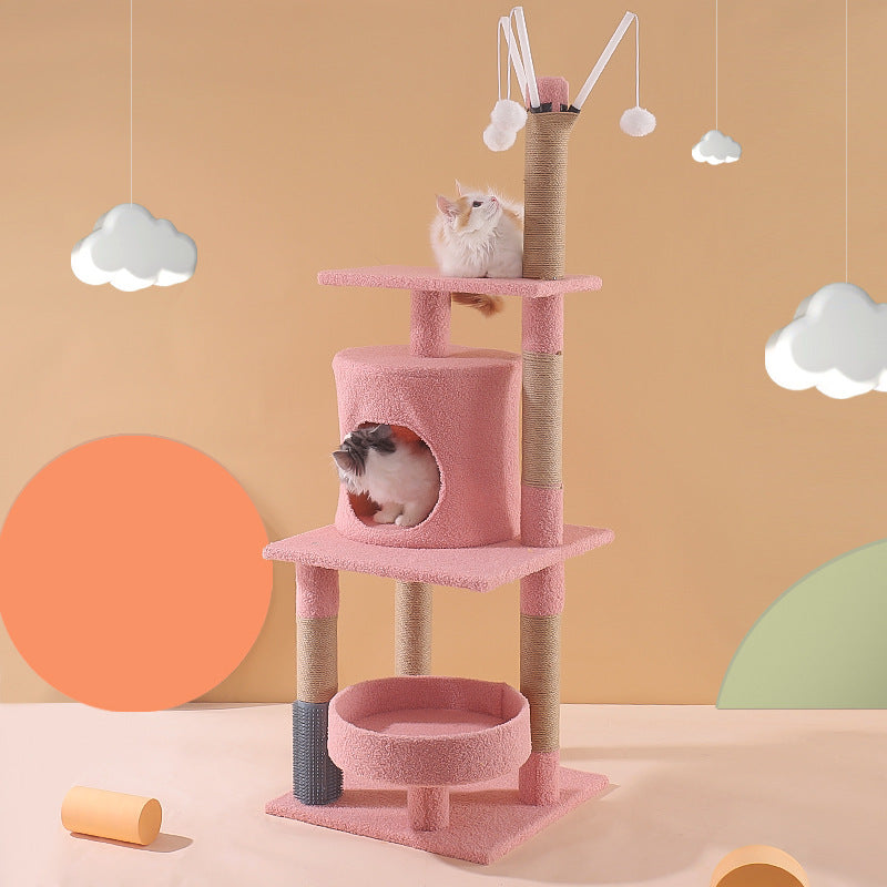 🐾🌟 "Purr-fect Playground: Tongtian Column Climbing Frame with Nest - Elevate Your Pet's Adventure!" 🌟🐾