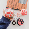 🎵🐾 "Adorable Tunes, Paw-some Protection: Cute Cartoon Cat Paw Bluetooth Earphone Case!" 🌟🐱