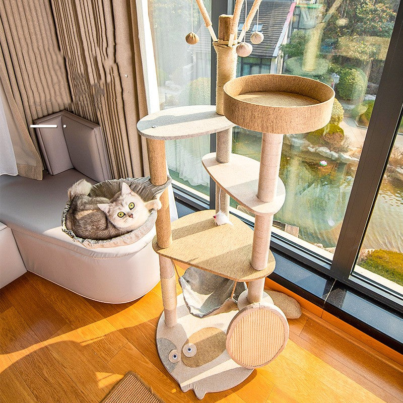 🌟🐾 "Cat Kingdom: Large Integrated Climbing Frame for Endless Feline Adventures!" 🐾🌟