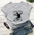 🦇🐱 "Chic and Feline: Bat Cat Letter Print T-Shirt for Women!" 👚🌟